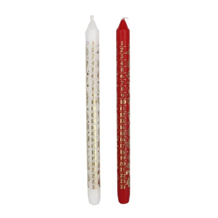 Gisela Graham Traditional Style Advent Candle Red or White